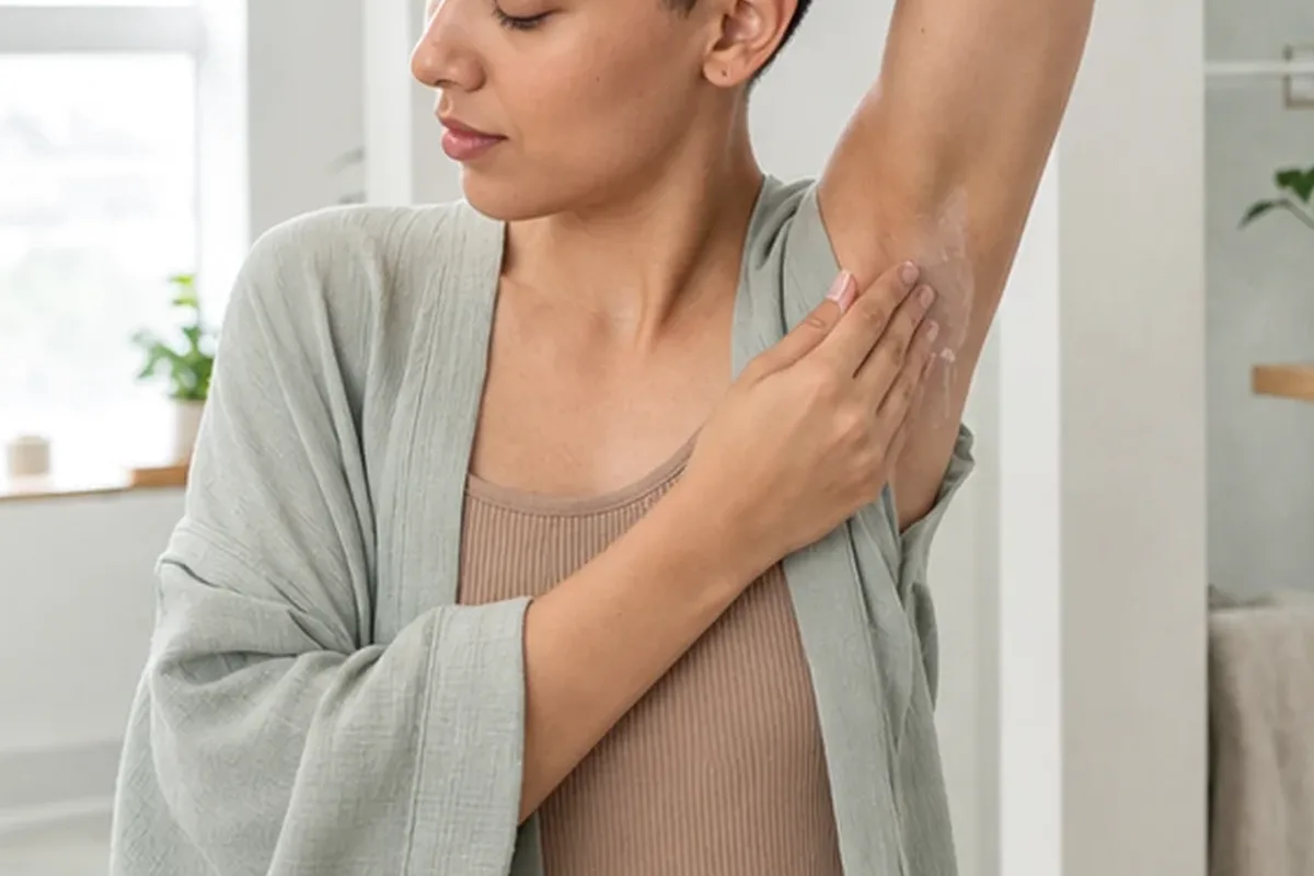 Authentischer Wohlfühlmoment passend zum Beauty-Thema Bikinizonen-Trimmer für feine Haare