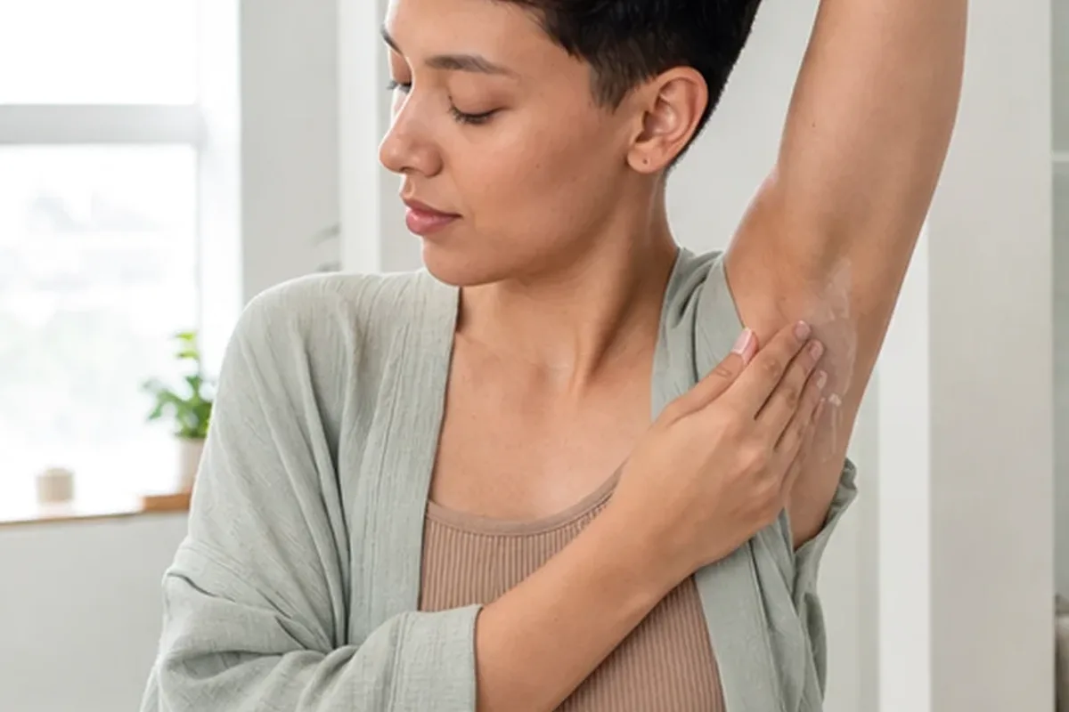 Redaktioneller Beauty-Moment zur Ausgangslage bei Enthaarungscreme für langanhaltende Glätte