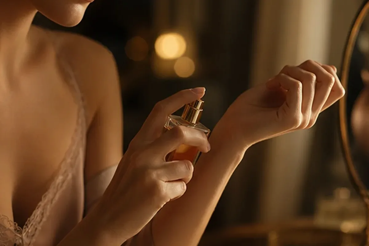 Redaktioneller Beauty-Moment zur Ausgangslage bei Eau de Parfum bei kaltem Wetter