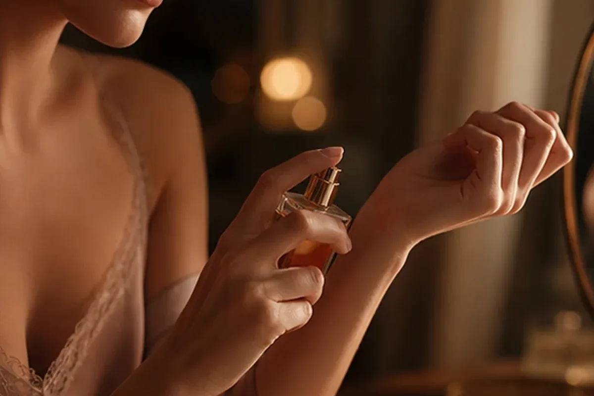 Redaktioneller Beauty-Moment zur Ausgangslage bei Unisex-Parfum bei kaltem Wetter