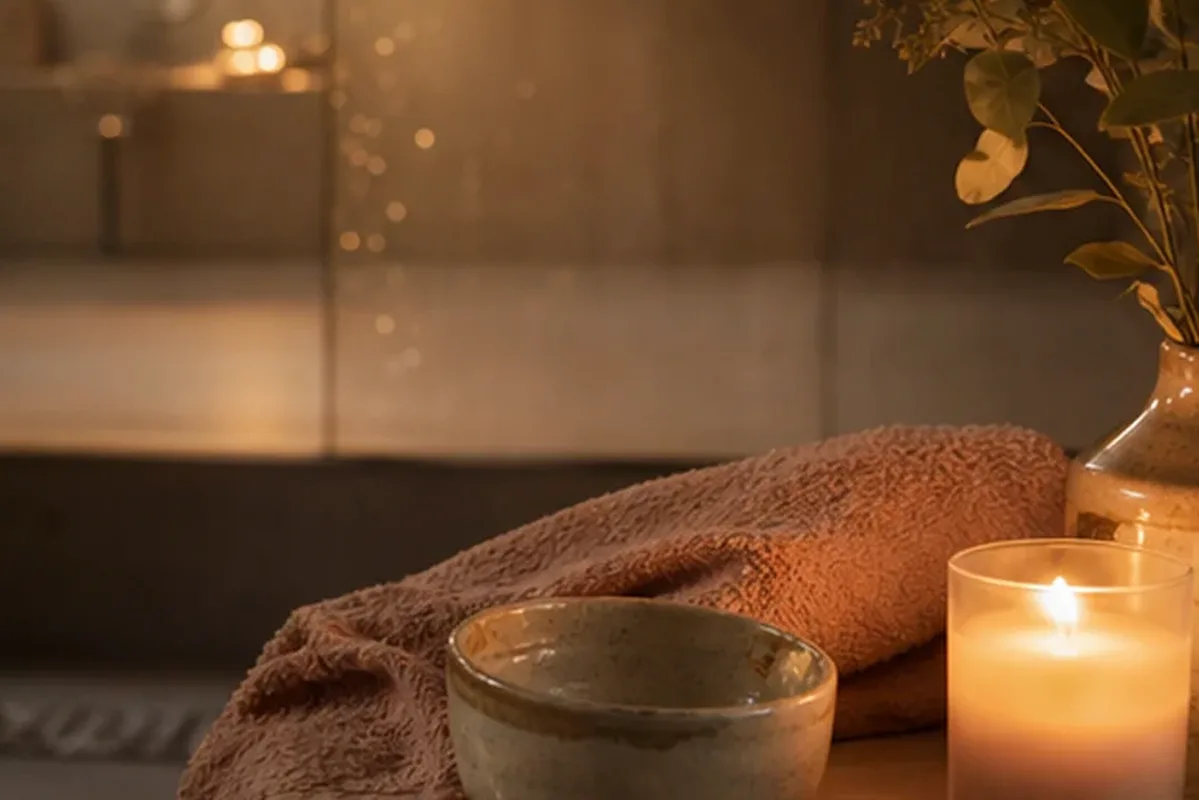 Authentischer Wohlfühlmoment passend zum Beauty-Thema Körperlotion für müde Füße