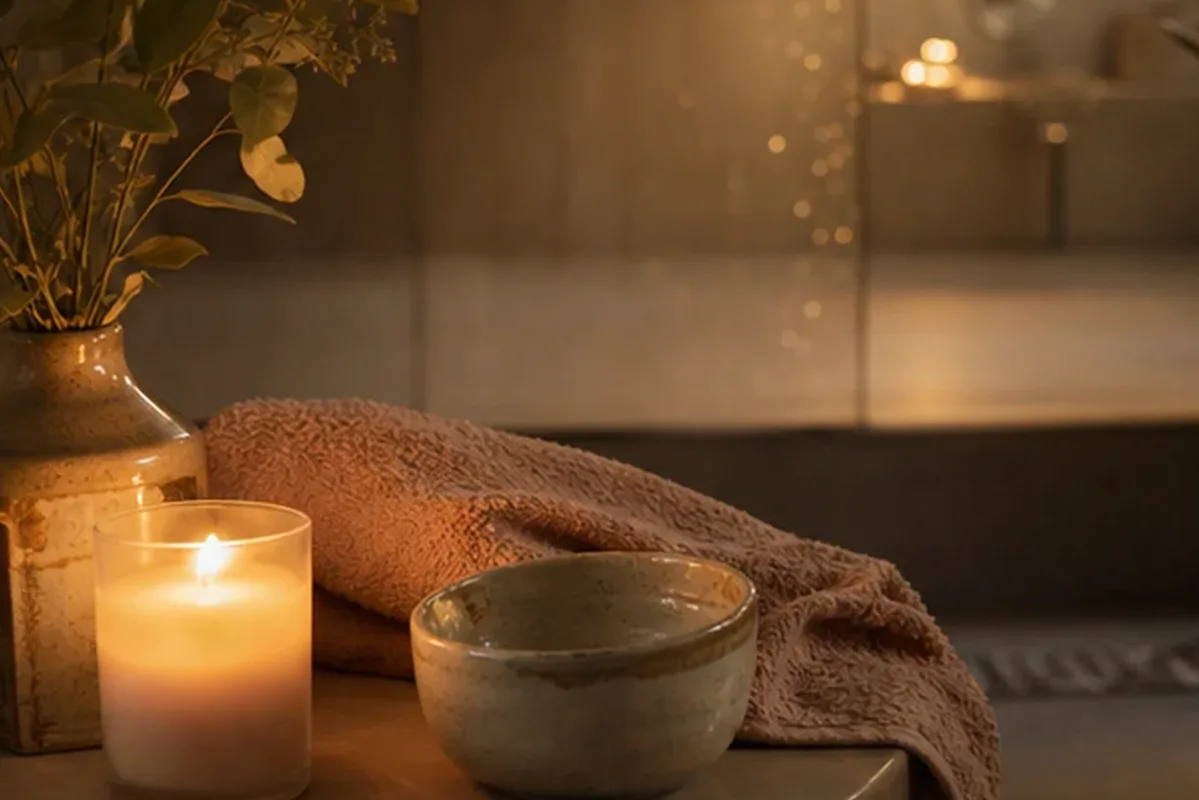 Authentischer Wohlfühlmoment passend zum Beauty-Thema Holziger Duft für einen eleganten Stil
