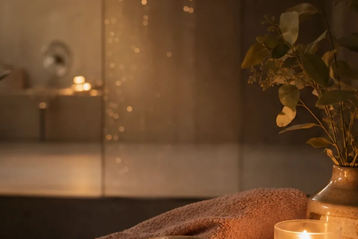 Authentischer Wohlfühlmoment passend zum Beauty-Thema Körperlotion für trockene Haut