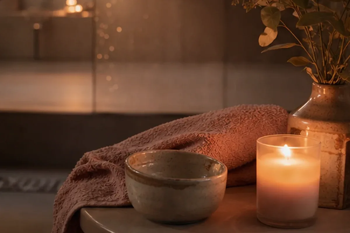 Authentischer Wohlfühlmoment passend zum Beauty-Thema Körperpeeling bei brüchigen Nägeln
