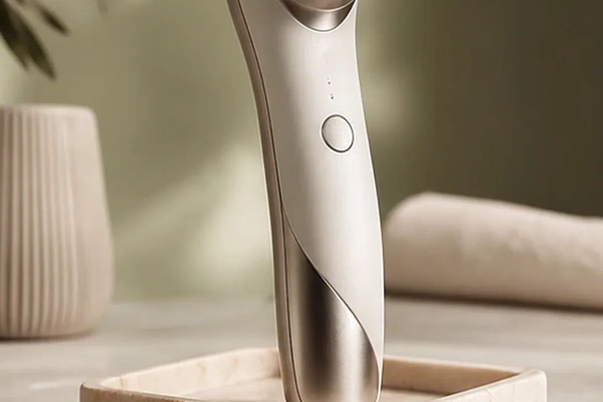 Hochwertige Beauty-Inszenierung zu Auswahlkriterien für Bikinizonen-Trimmer bei eingewachsenen Haaren