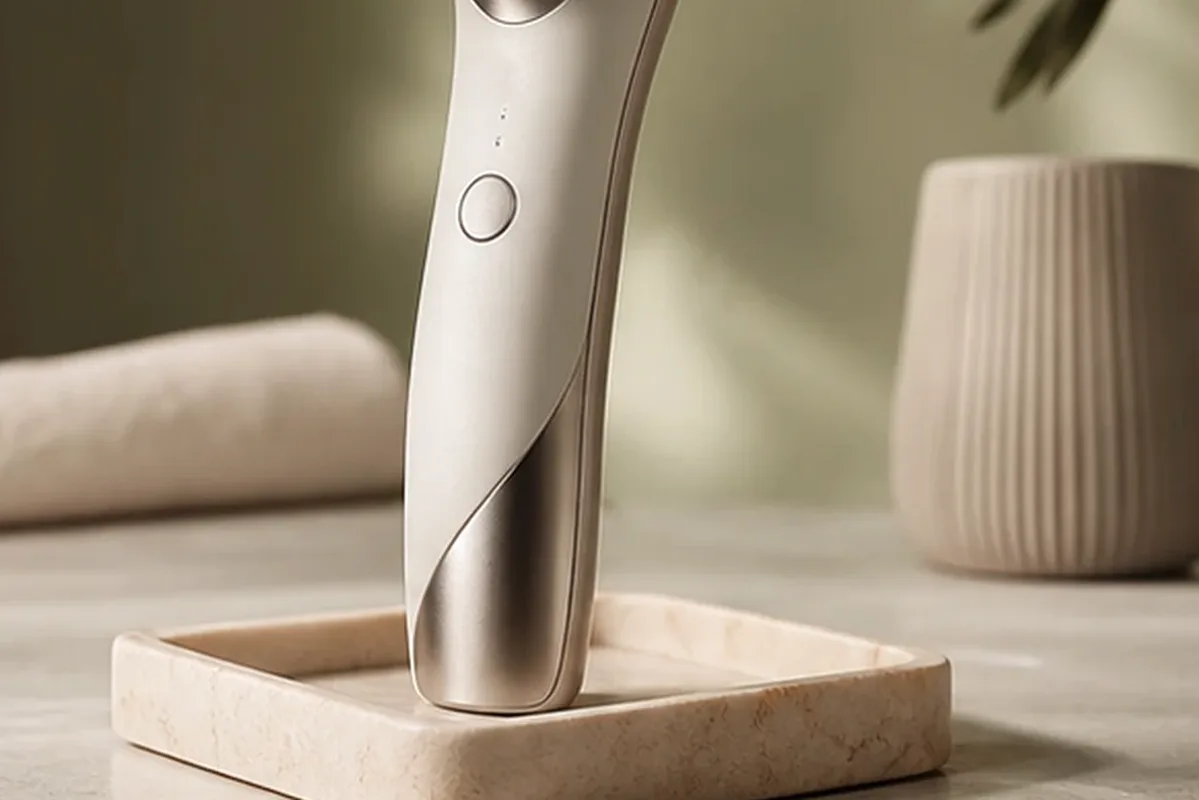 Hochwertige Beauty-Inszenierung zu Auswahlkriterien für Massagegerät mit Premium-Anspruch