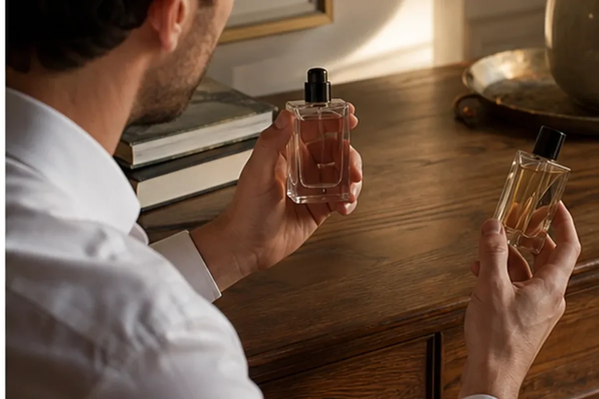 Authentischer Wohlfühlmoment passend zum Beauty-Thema Winterparfum für einen minimalistischen Stil