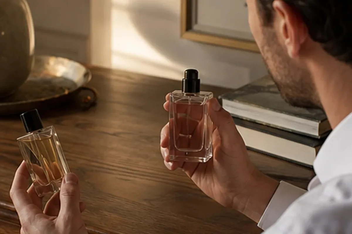 Redaktionelle Detailaufnahme zur Orientierung bei Unisex-Parfum für Duftanfänger