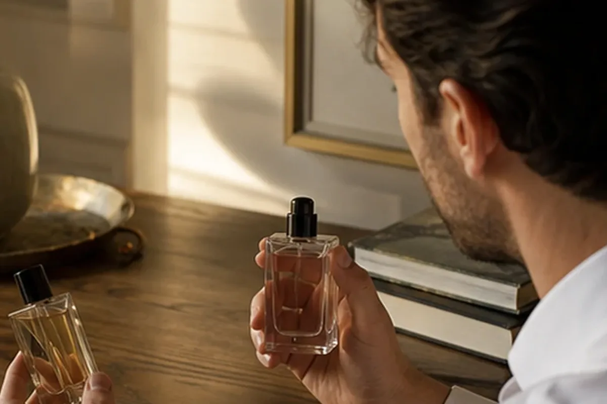 Redaktioneller Beauty-Moment zur Ausgangslage bei Eau de Toilette für einen minimalistischen Stil