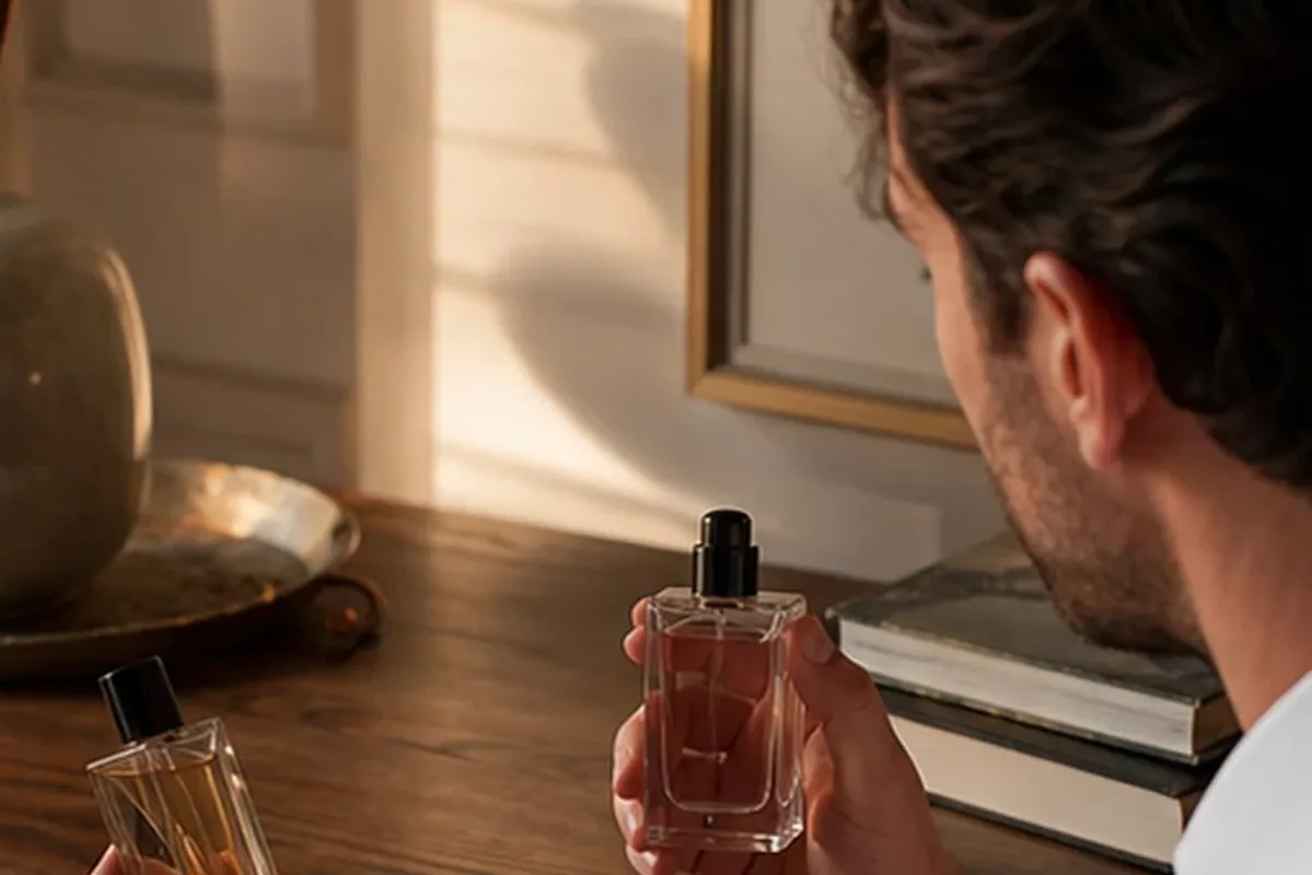 Authentischer Wohlfühlmoment passend zum Beauty-Thema Unisex-Parfum für einen eleganten Stil