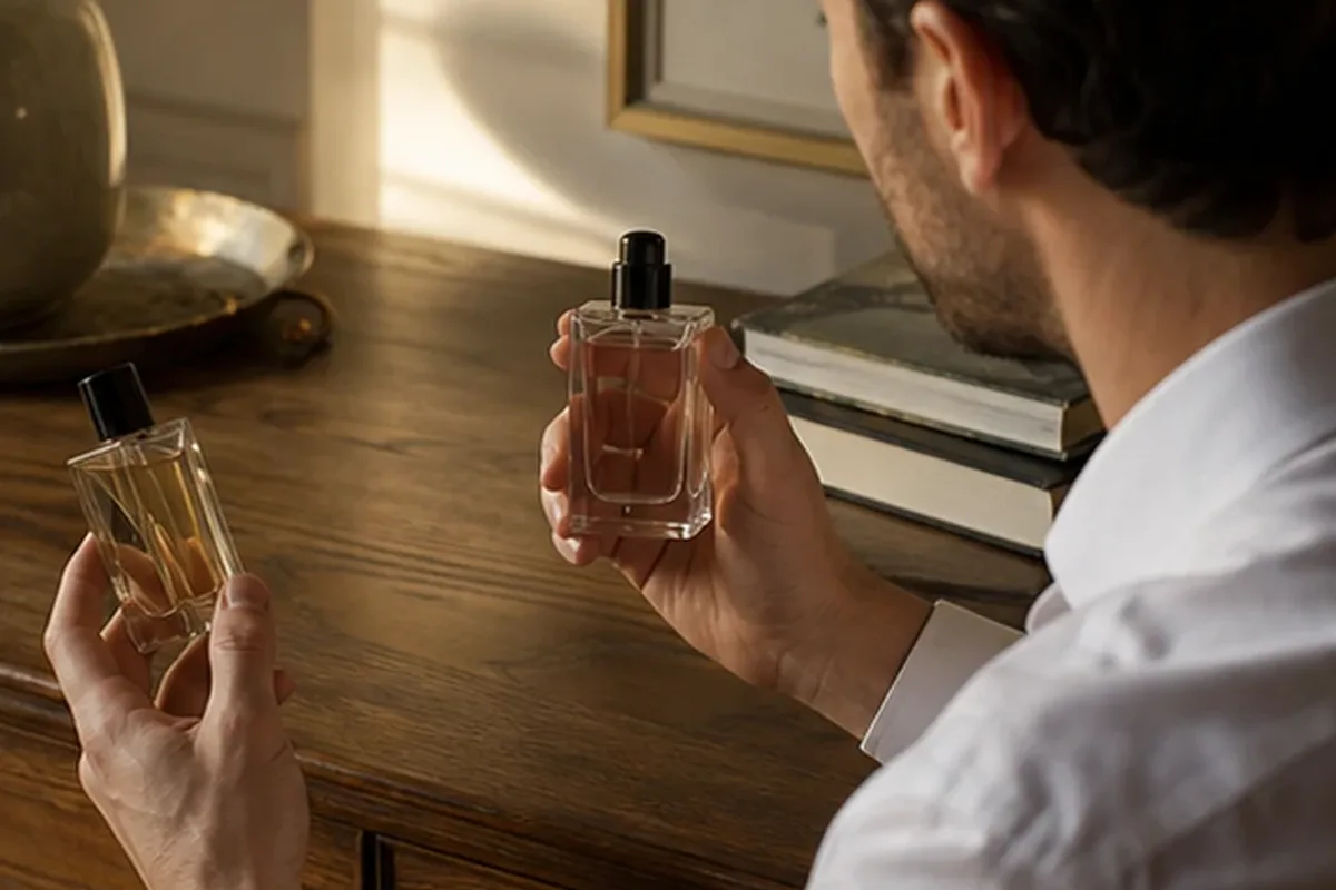 Emotionaler und authentischer Anwendungsmoment rund um Winterparfum für sensible Nasen