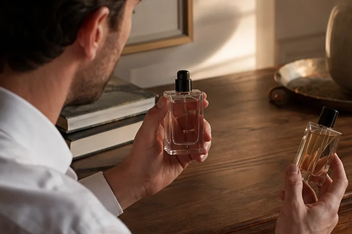 Redaktionelle Detailaufnahme zur Orientierung bei Unisex-Parfum für einen eleganten Stil