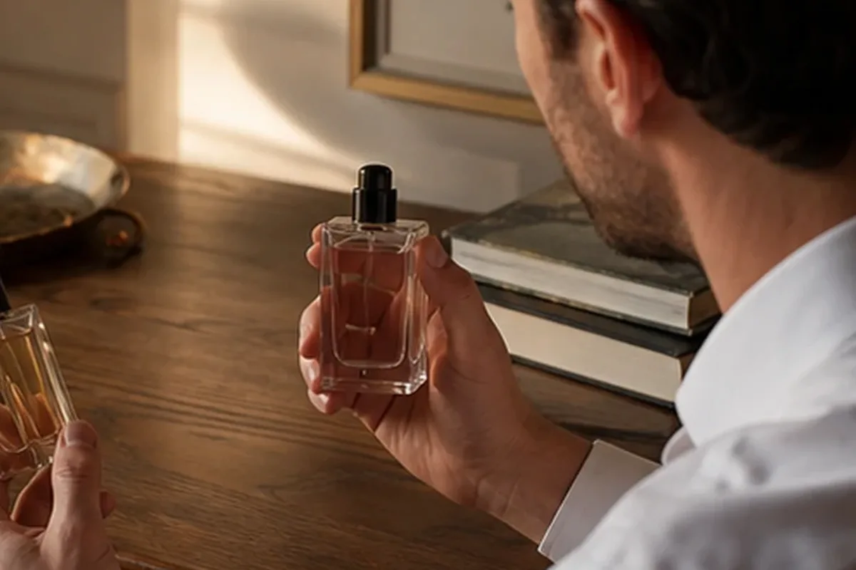 Authentischer Wohlfühlmoment passend zum Beauty-Thema Blumiger Duft für einen minimalistischen Stil