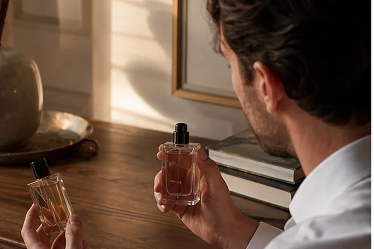 Redaktioneller Beauty-Moment zur Ausgangslage bei Sommerparfum für einen minimalistischen Stil