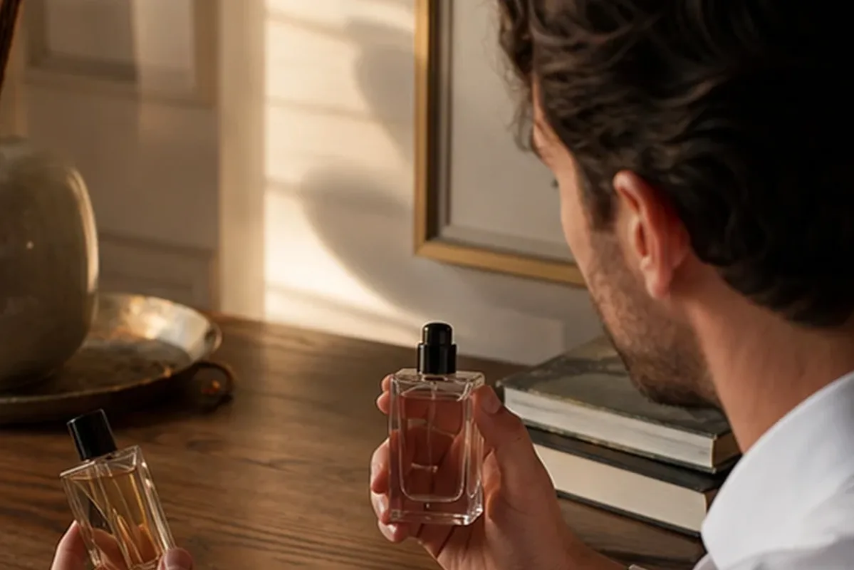 Authentischer Wohlfühlmoment passend zum Beauty-Thema Sommerparfum bei kaltem Wetter
