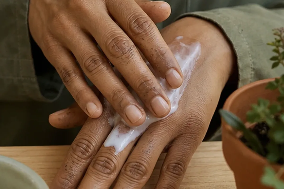 Hochwertige Beauty-Inszenierung zu Auswahlkriterien für Enthaarungscreme für langanhaltende Glätte