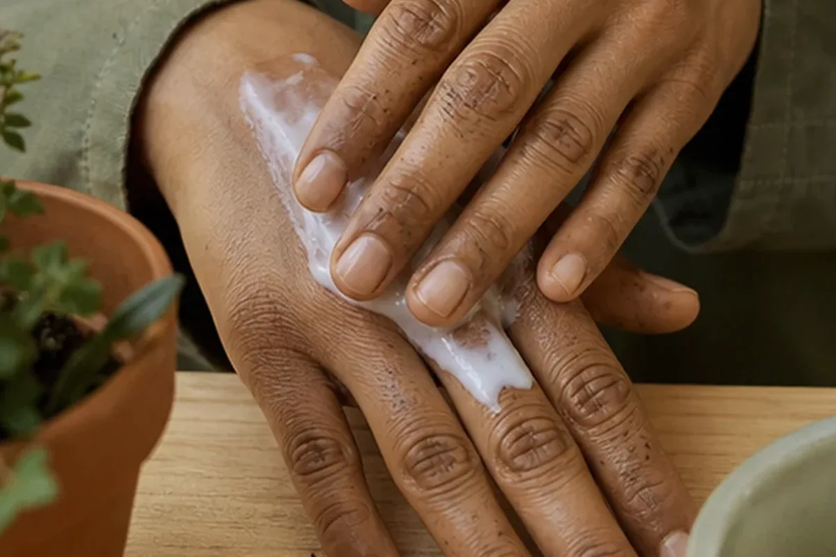 Redaktioneller Beauty-Moment zur Ausgangslage bei Duschöl für trockene Haut