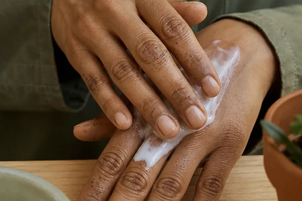 Hochwertige Beauty-Inszenierung zu Auswahlkriterien für Rasieröl für dunkle Haare