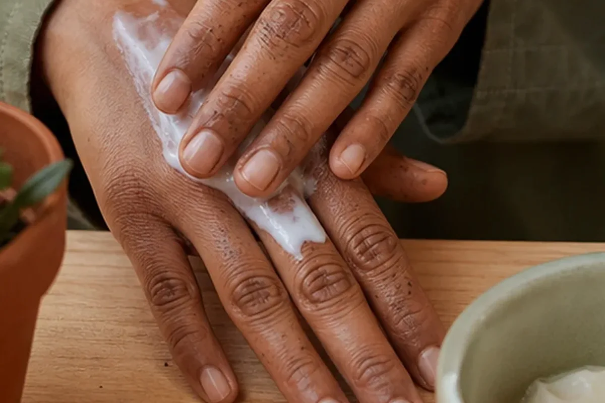 Redaktionelle Detailaufnahme zur Orientierung bei Body Butter für empfindliche Haut