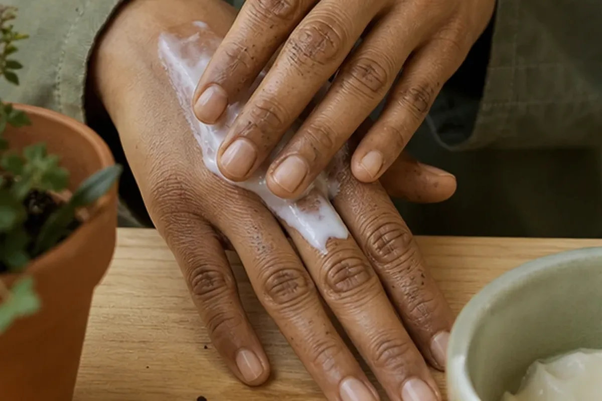 Redaktioneller Beauty-Moment zur Ausgangslage bei Fußcreme für trockene Haut
