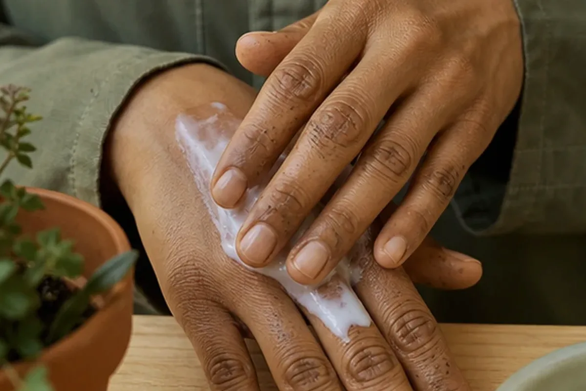 Redaktionelle Detailaufnahme zur Orientierung bei Body-Trimmer für dunkle Haare