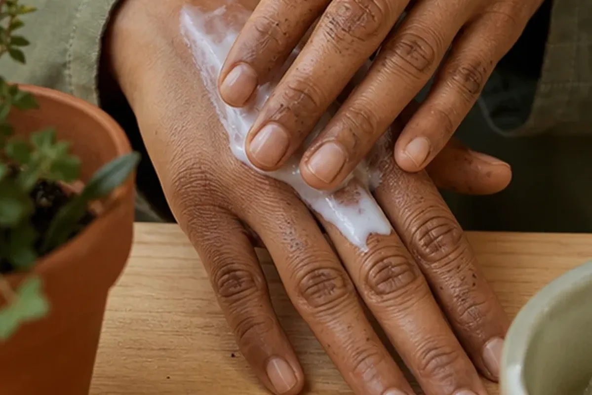 Redaktioneller Beauty-Moment zur Ausgangslage bei Selbstbräuner bei Keratosis pilaris