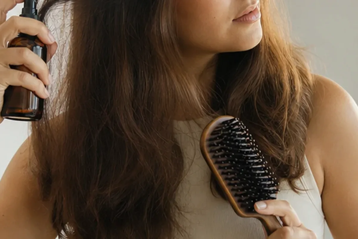 Hochwertige Beauty-Inszenierung zu Auswahlkriterien für Haartrockner bei Haarbruch