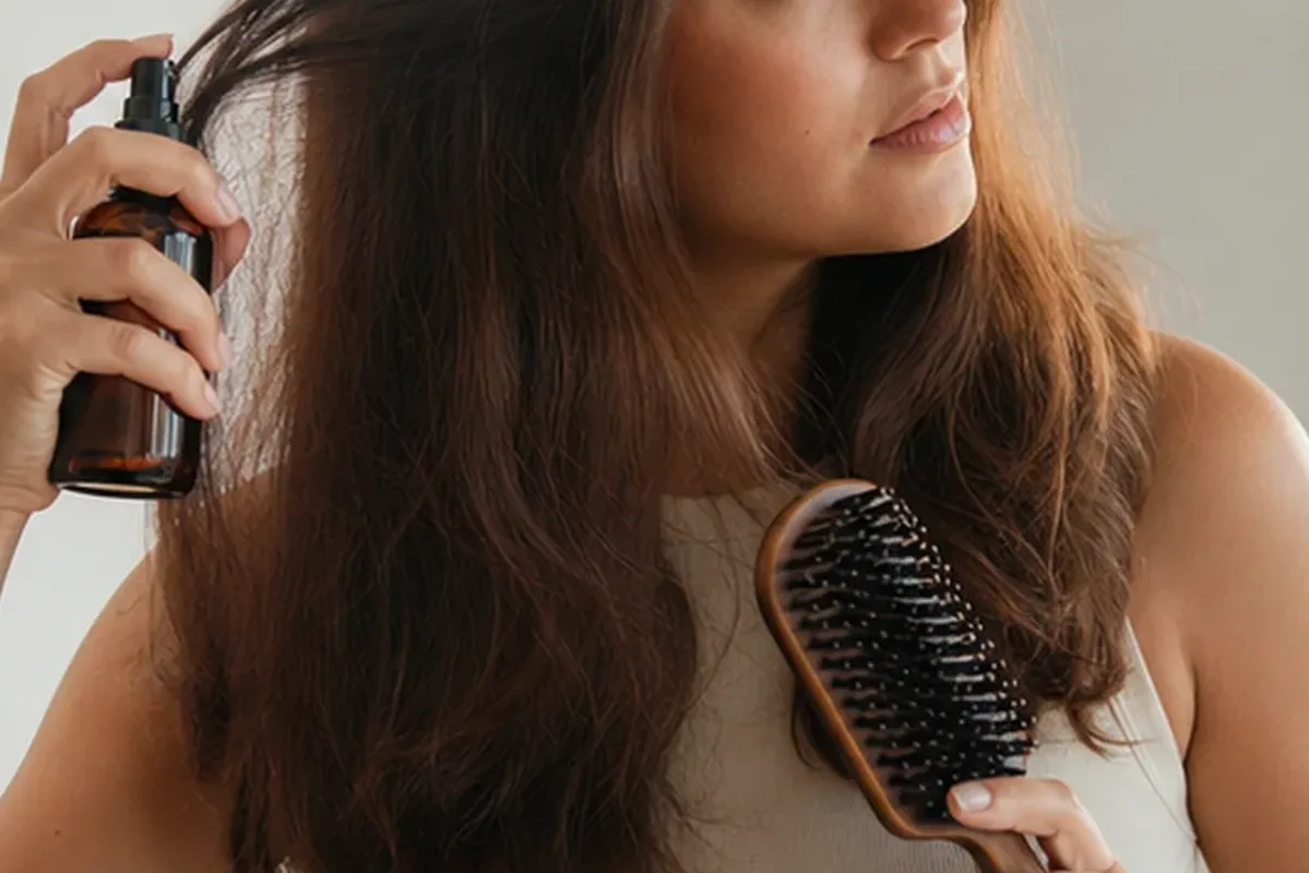 Redaktioneller Beauty-Moment zur Ausgangslage bei Lockengel bei Frizz