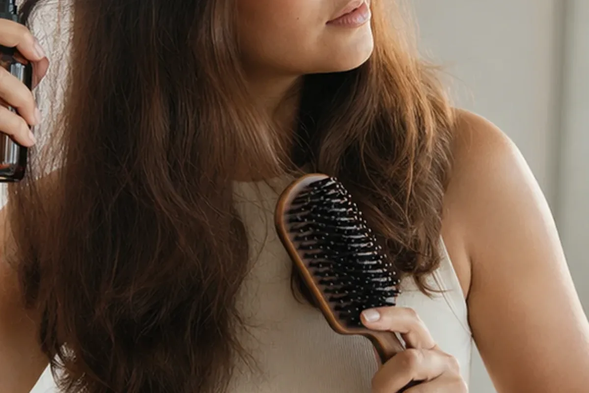 Redaktioneller Beauty-Moment zur Ausgangslage bei Haarmaske für lockiges Haar