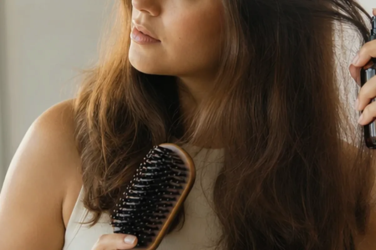 Authentische Beauty-Routine passend zum Thema Haarmaske für strapaziertes Haar