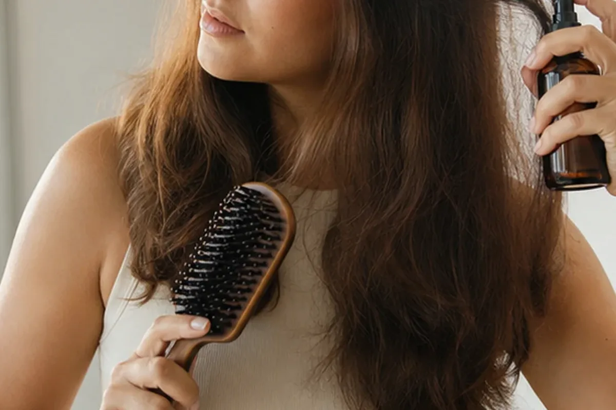 Redaktioneller Beauty-Moment zur Ausgangslage bei Hitzeschutz bei Haarbruch