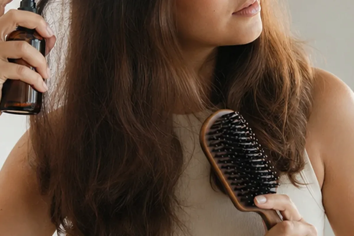 Redaktioneller Beauty-Moment zur Ausgangslage bei Haarbürste für feines Haar