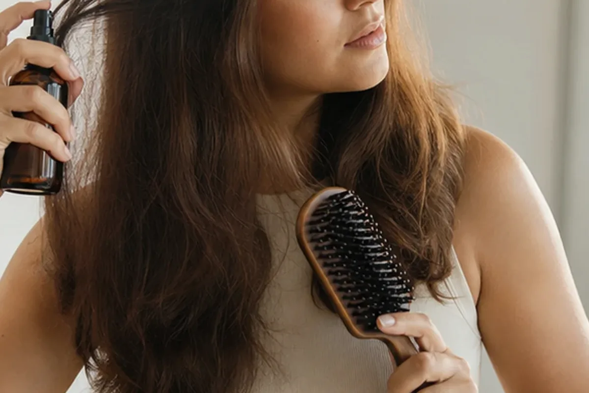 Redaktioneller Beauty-Moment zur Ausgangslage bei Lockencreme bei Haarbruch