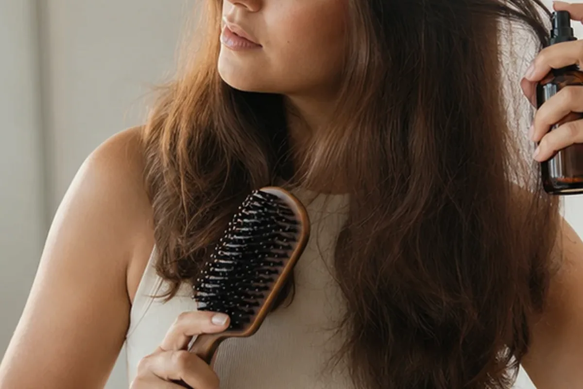 Authentischer Wohlfühlmoment passend zum Beauty-Thema Lockengel für lockiges Haar