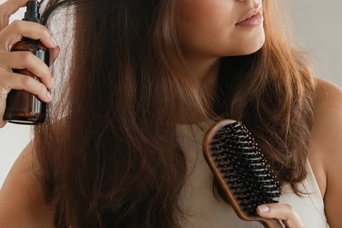 Authentische Beauty-Routine passend zum Thema Kopfhautserum für lockiges Haar