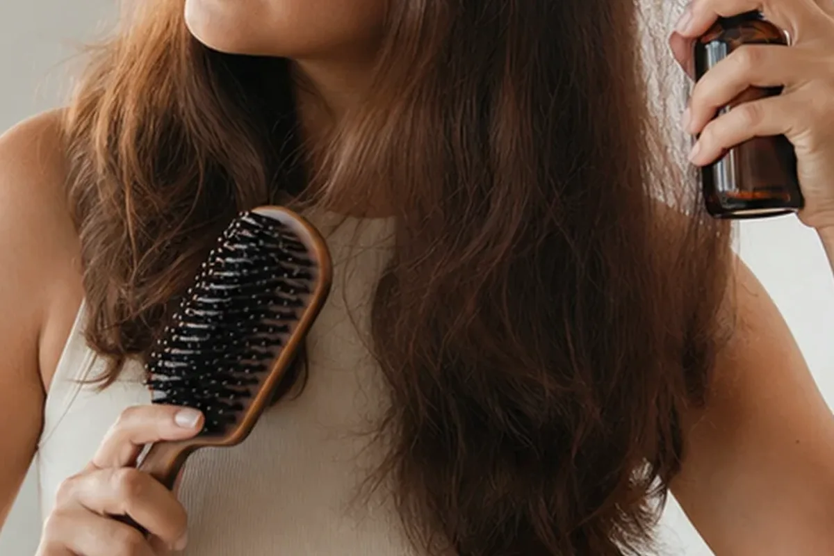 Authentische Beauty-Routine passend zum Thema Haartrockner bei fettigem Ansatz