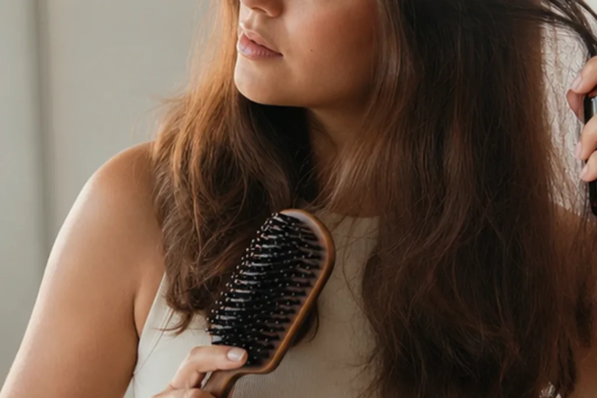 Redaktioneller Beauty-Moment zur Ausgangslage bei Silbershampoo bei Haarbruch