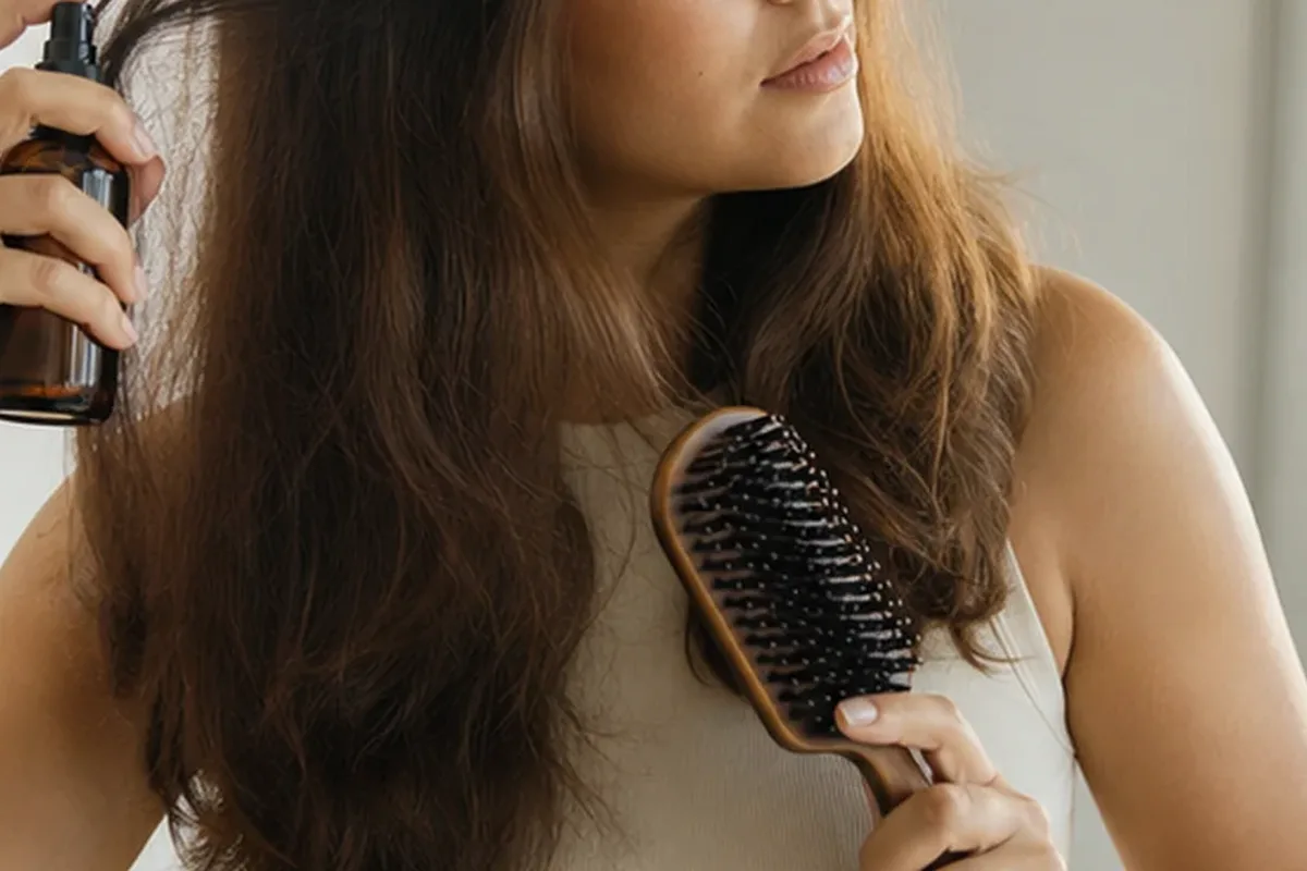 Hochwertige Beauty-Inszenierung zu Auswahlkriterien für Tiefenreinigungsshampoo für feines Haar