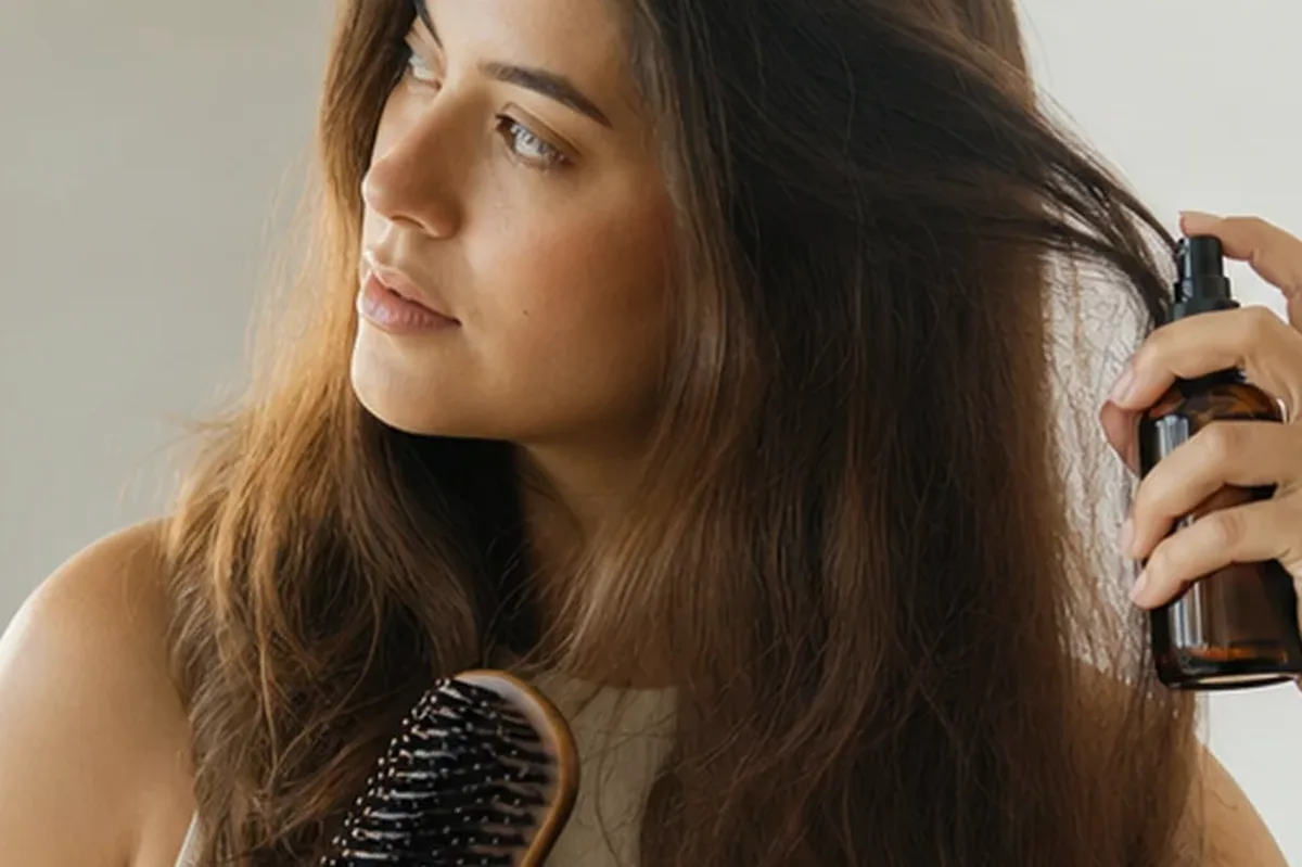 Hochwertige Beauty-Inszenierung zu Auswahlkriterien für Haarbürste bei fettigem Ansatz