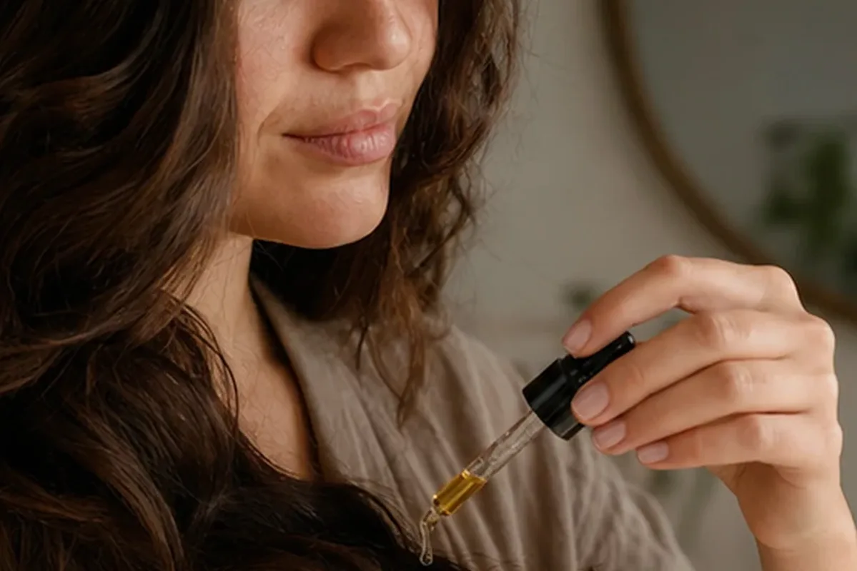 Hochwertige Beauty-Inszenierung zu Auswahlkriterien für Trockenshampoo für lockiges Haar