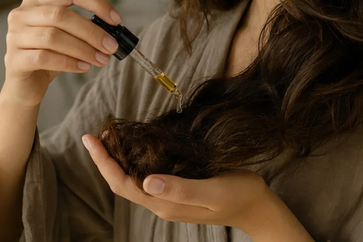 Emotionaler und authentischer Anwendungsmoment rund um Conditioner für feines Haar