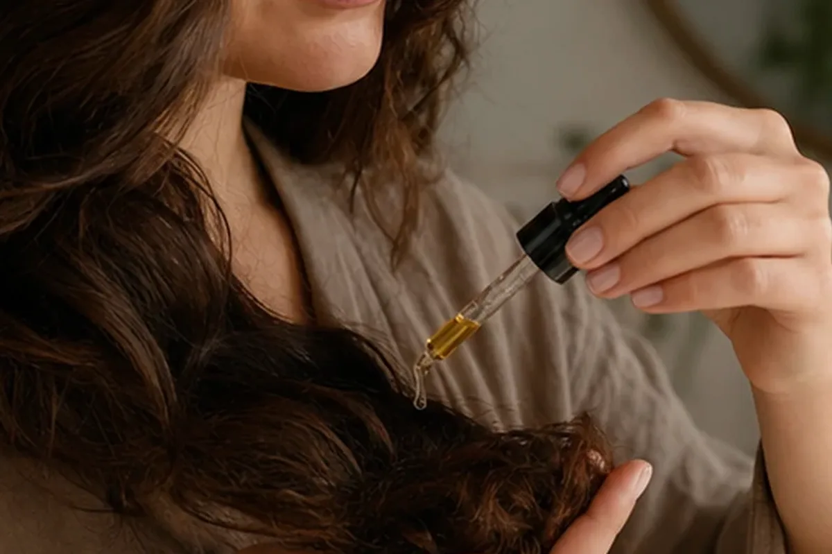 Authentische Beauty-Routine passend zum Thema Tiefenreinigungsshampoo bei Haarbruch