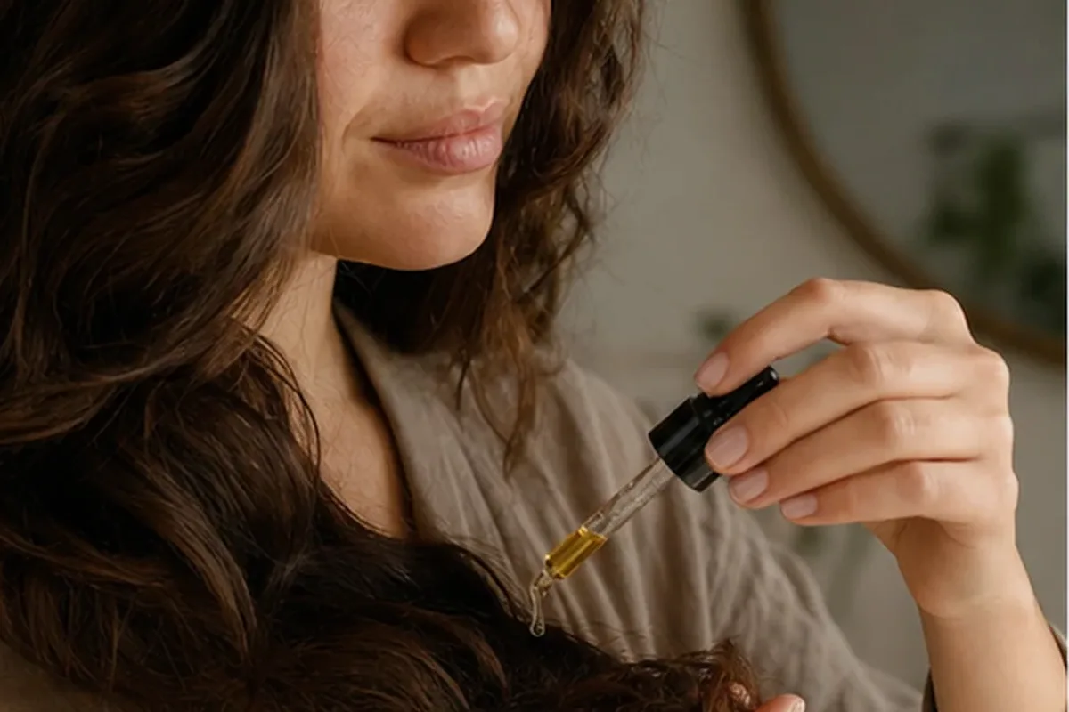 Emotionaler und authentischer Anwendungsmoment rund um Lockencreme bei Haarbruch