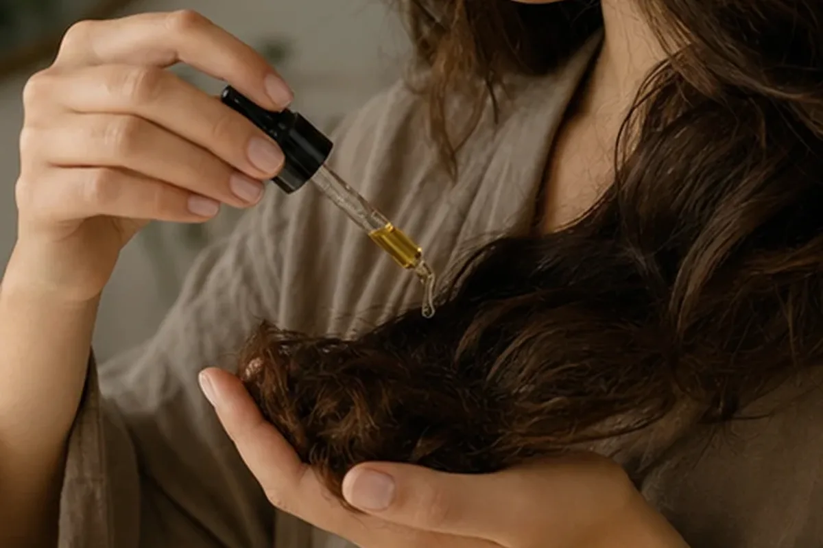 Redaktionelle Detailaufnahme zur Orientierung bei Silbershampoo bei Haarbruch