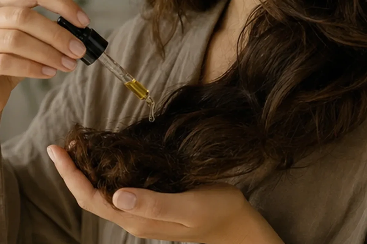 Hochwertige Beauty-Inszenierung zu Auswahlkriterien für Haaröl