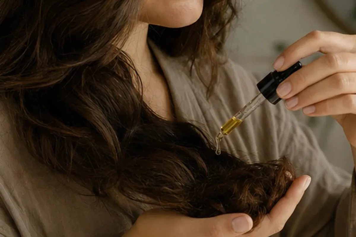Redaktioneller Beauty-Moment zur Ausgangslage bei Hitzeschutz für trockenes Haar