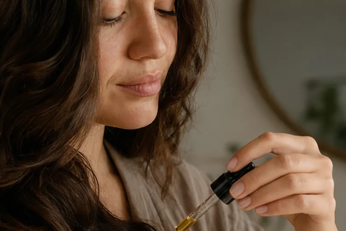 Emotionaler und authentischer Anwendungsmoment rund um Volumenspray bei Haarbruch