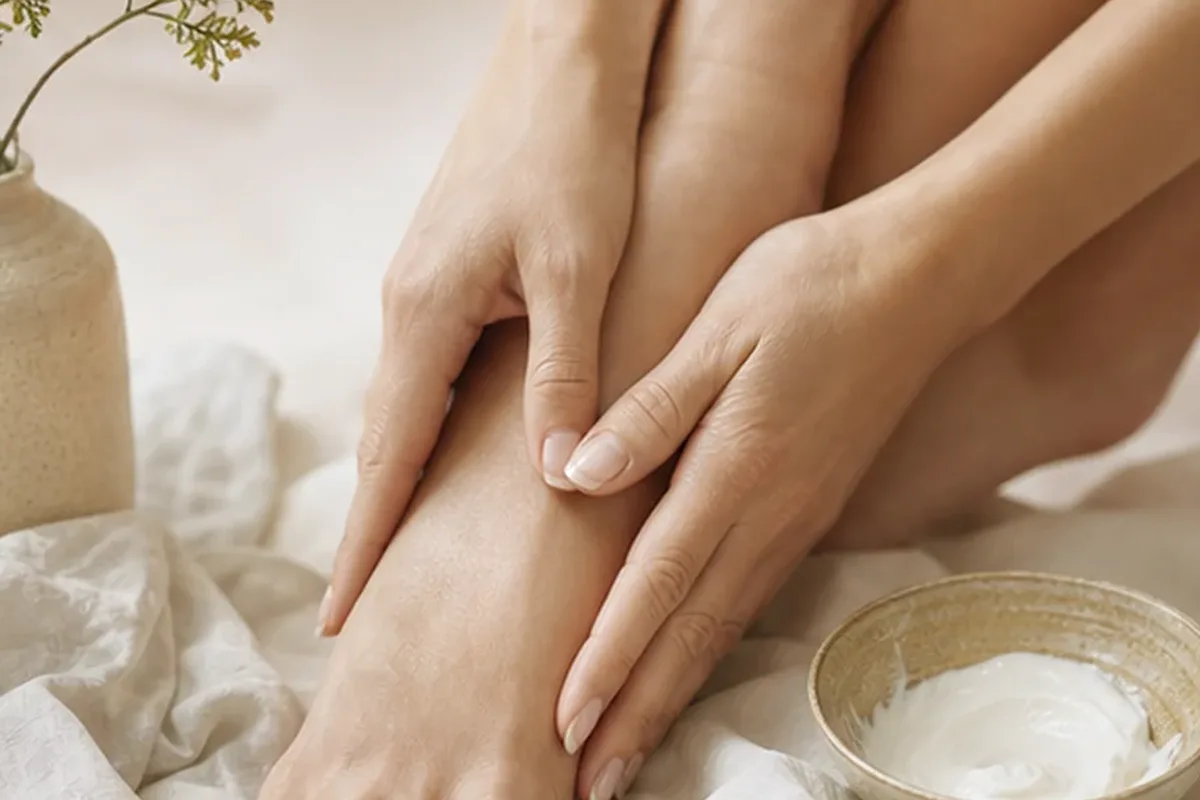 Hochwertige Beauty-Inszenierung zu Auswahlkriterien für Body Butter für trockene Haut