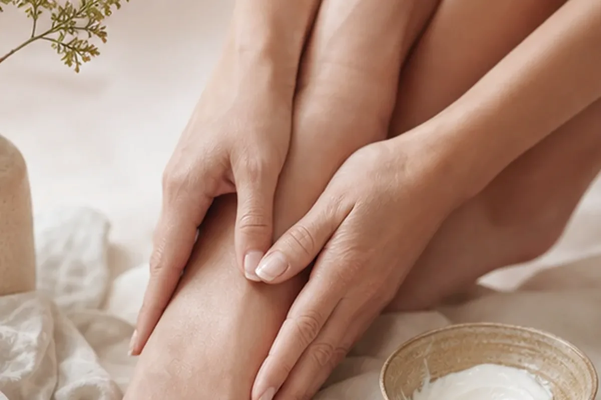 Redaktionelle Detailaufnahme zur Orientierung bei Duschöl für beanspruchte Hände