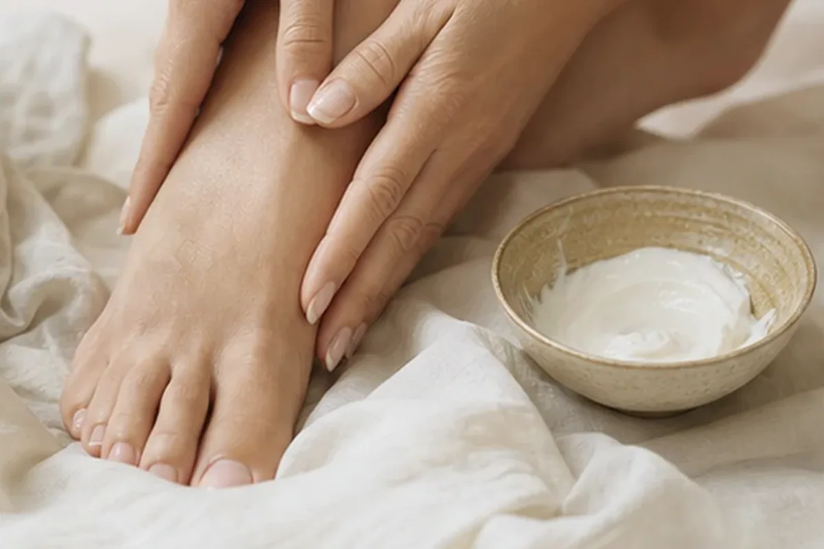 Hochwertige Beauty-Inszenierung zu Auswahlkriterien für Körperöl für raue Haut